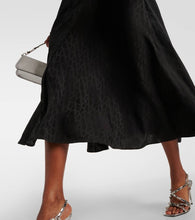 Valentino Monogram silk midi dress
