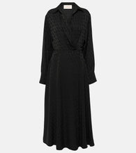 Valentino Monogram silk midi dress