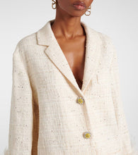Valentino Mossi feather-trimmed tweed jacket
