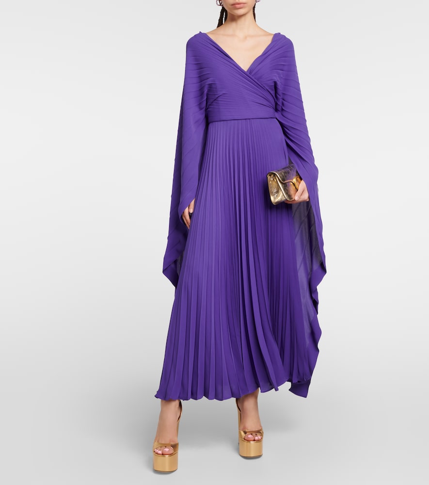 Valentino Pleated silk gown