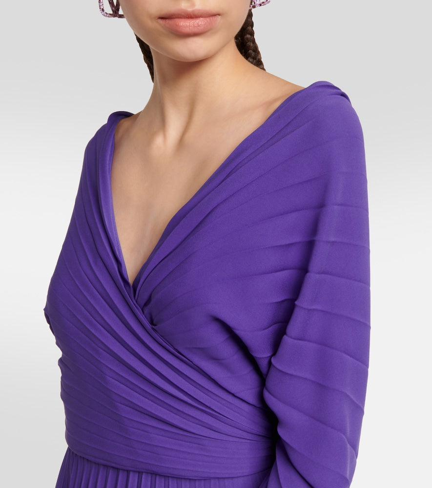 Valentino Pleated silk gown
