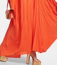 Valentino Pleated silk midi dress