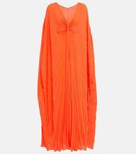 Valentino Pleated silk midi dress. Valentino 褶裥真丝中长连衣裙