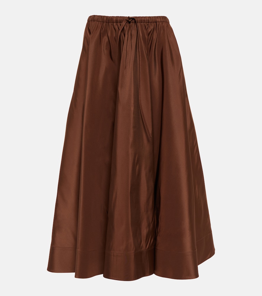 Valentino Pleated silk midi skirt - Valentino 褶裥真丝中长裙