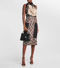 Valentino Printed silk midi dress