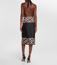 Valentino Printed silk midi dress