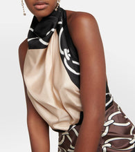 Valentino Printed silk midi dress