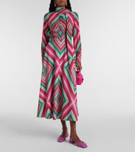 Valentino Rhombus 75 cotton poplin maxi skirt