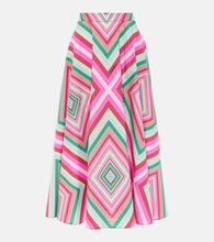 Valentino Rhombus 75 cotton poplin maxi skirt - Valentino Rhombus 75 棉府绸长裙