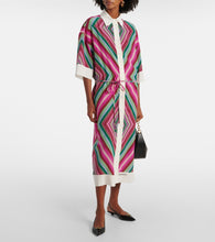 Valentino Rhombus 75 silk shirt dress