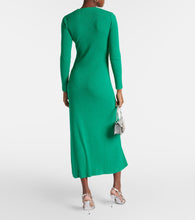 Valentino Ribbed-knit silk boucl√É¬© midi dress