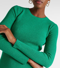 Valentino Ribbed-knit silk boucl√É¬© midi dress