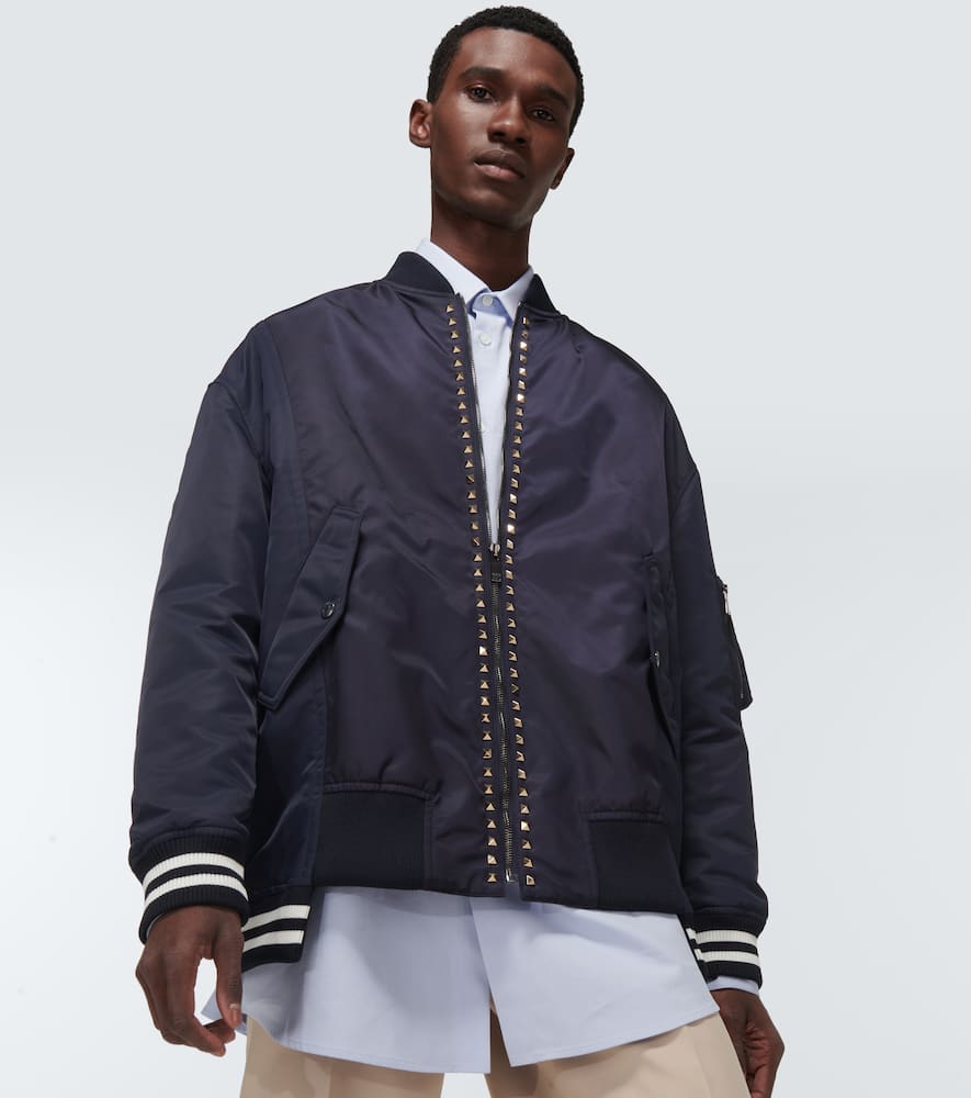 Valentino Rockstud Untitled bomber jacket