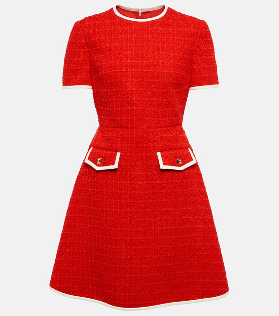 Valentino Rockstud boucl√É¬© minidress