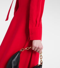 Valentino Tie-neck silk midi dress