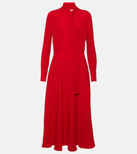 Valentino Tie-neck silk midi dress. Valentino 系领真丝中长连衣裙