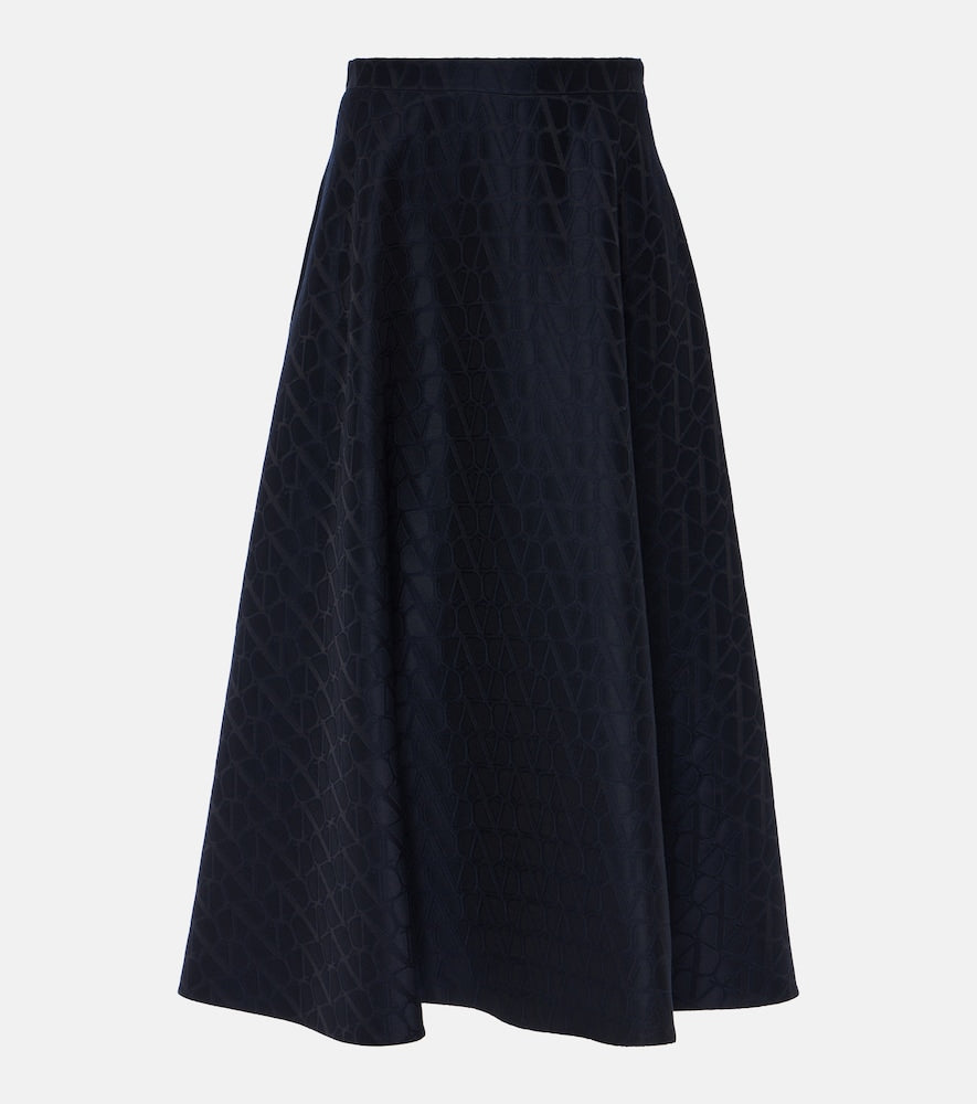 Valentino Toile Iconographe Crepe Couture midi skirt - Valentino Toile Iconographe 绉纱高级定制中长裙