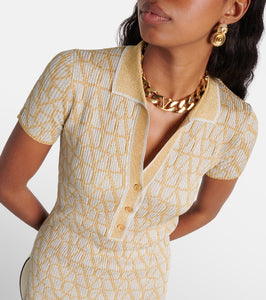 Valentino Toile Iconographe Lamé jacquard midi dress