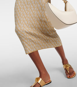Valentino Toile Iconographe Lamé jacquard midi dress