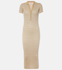 Valentino Toile Iconographe Lamé jacquard midi dress