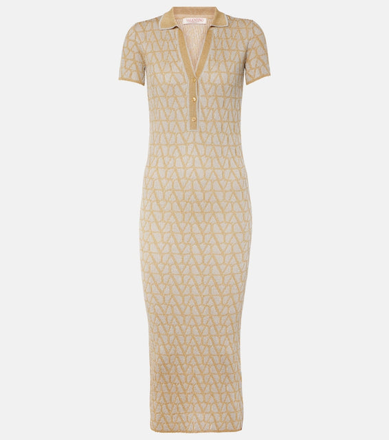 Valentino Toile Iconographe Lamé jacquard midi dress