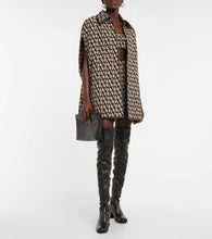 Valentino Toile Iconographe leather-trimmed cape