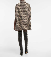 Valentino Toile Iconographe leather-trimmed cape