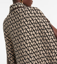 Valentino Toile Iconographe leather-trimmed cape
