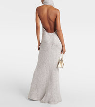 Valentino Turtleneck silk boucl√É¬© maxi dress