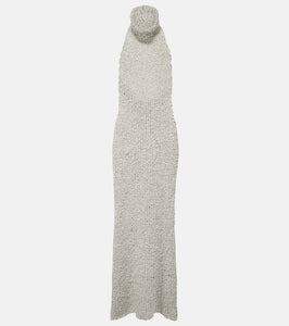 Valentino Turtleneck silk boucl√É¬© maxi dress