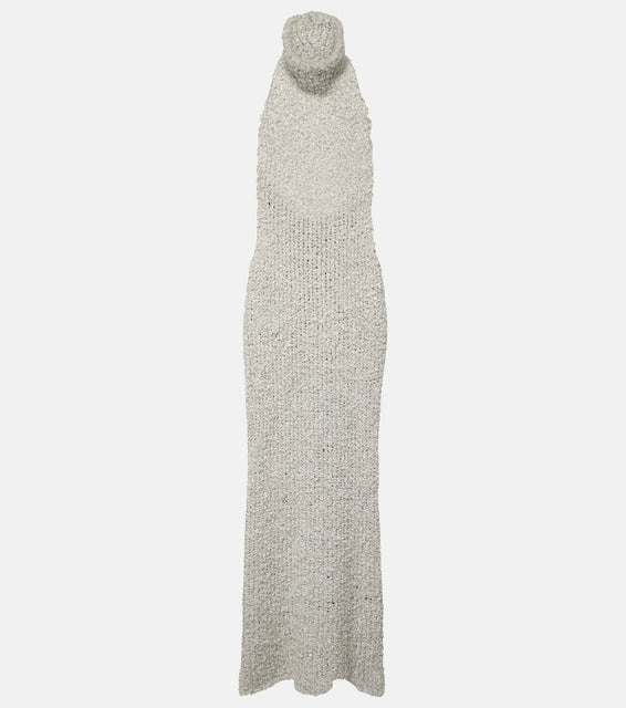 Valentino Turtleneck silk boucl√É¬© maxi dress