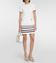Valentino VGOLD striped boucl√É¬© minidress