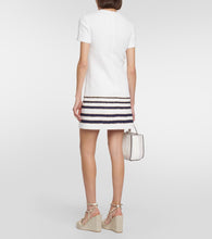 Valentino VGOLD striped boucl√É¬© minidress