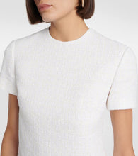Valentino VGOLD striped boucl√É¬© minidress