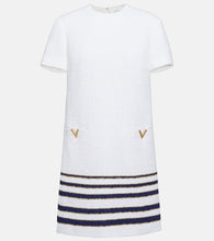 Valentino VGOLD striped boucl√É¬© minidress