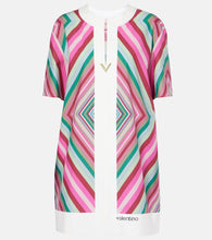 Valentino VGold Rhombus 75 cotton poplin minidress. Valentino VGold Rhombus 75 棉府绸迷你连衣裙