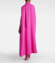 Valentino VGold caped silk maxi dress
