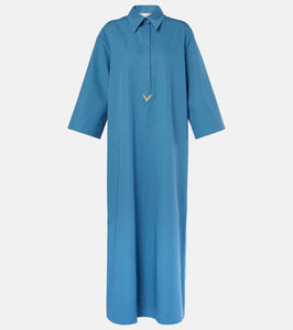 Valentino VGold cotton and linen shirtdress