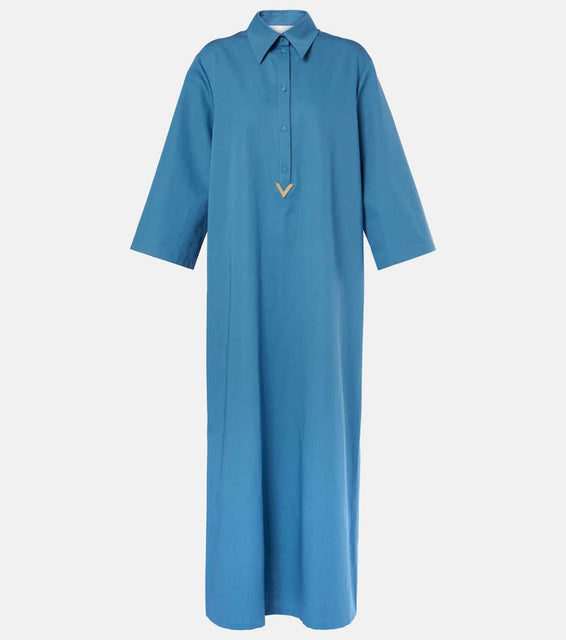 Valentino VGold cotton and linen shirtdress