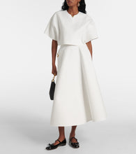 Valentino VGold cotton gabardine midi skirt