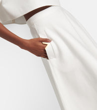 Valentino VGold cotton gabardine midi skirt
