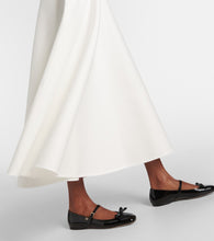 Valentino VGold cotton gabardine midi skirt