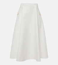 Valentino VGold cotton gabardine midi skirt - Valentino VGold 棉质斜纹中长裙