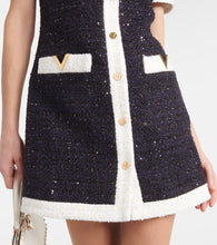Valentino VGold sequined tweed minidress