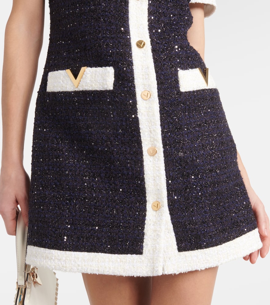 Valentino VGold sequined tweed minidress