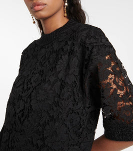 Valentino VLogo Chain boucl√É¬© and lace minidress