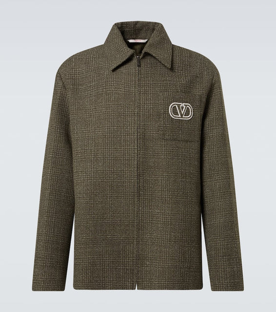 Valentino VLogo Signature wool and cotton overshirt