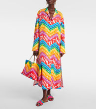 Valentino Valentino Chevron 24 cotton shirt dress