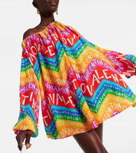 Valentino Valentino Chevron 24 silk minidress