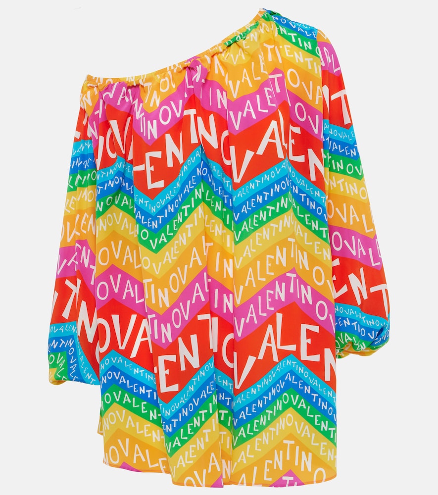Valentino Valentino Chevron 24 silk minidress. Valentino Valentino Chevron 24 真丝迷你连衣裙